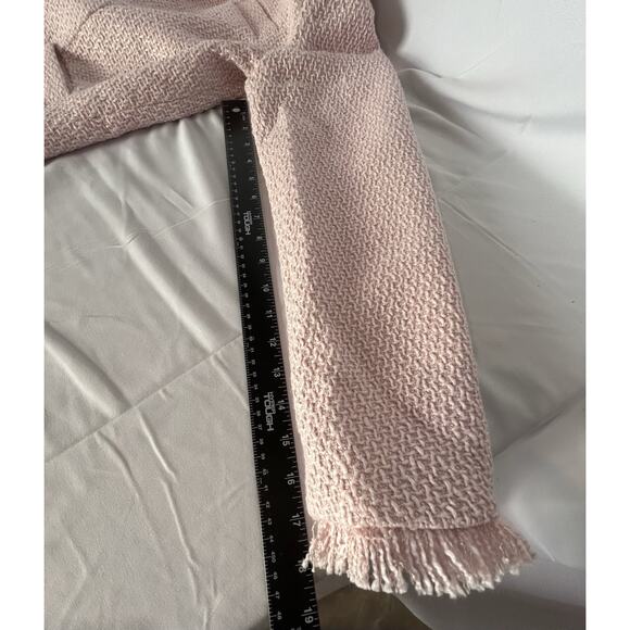 Venus Women Jacket Size 12 Pink Tweed -Open Front - Picture 14 of 16